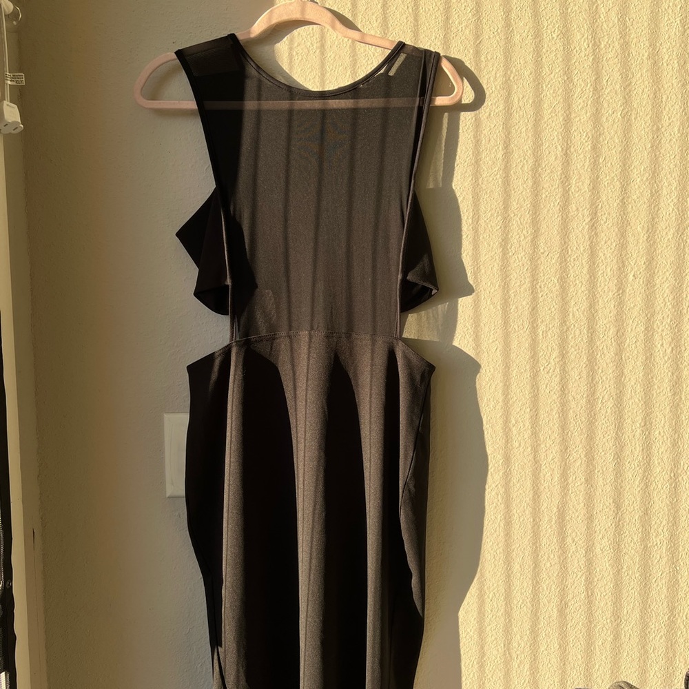 Missguided Black Mesh Cut out Dress size US 18